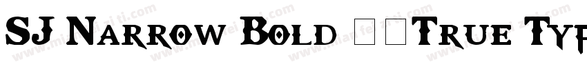 SJ Narrow Bold 常规True Type字体转换